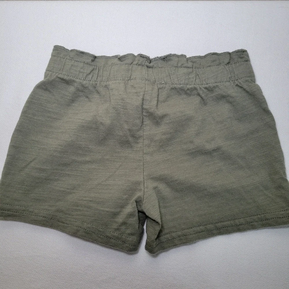 Carters Toddler Girls Olive Green Slub Knit Pull On Shorts Size 3T
